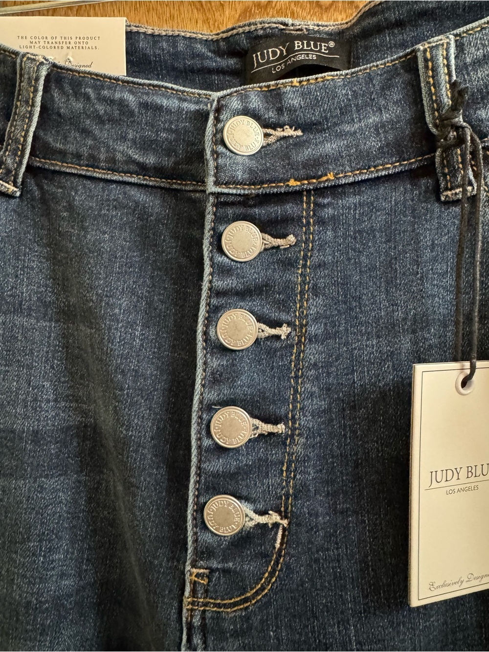 Judy Blue Womens 22W Wide Leg Button Fly High Rise Denim Jeans Stretch NEW NWT - Picture 6 of 11